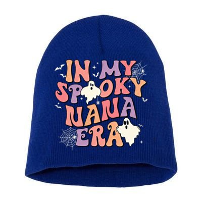 In My Spooky Nana Era Halloween Ghost Retro Groovy Grandma Cool Gift Short Acrylic Beanie