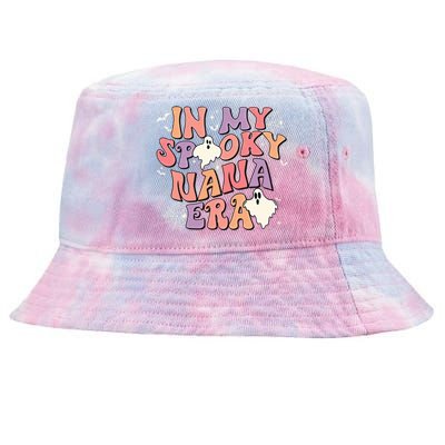 In My Spooky Nana Era Halloween Ghost Retro Groovy Grandma Cool Gift Tie-Dyed Bucket Hat