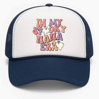 In My Spooky Nana Era Halloween Ghost Retro Groovy Grandma Cool Gift Trucker Hat