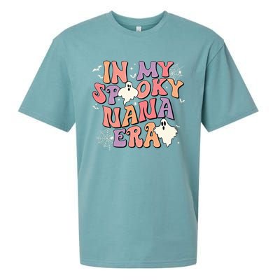 In My Spooky Nana Era Halloween Ghost Retro Groovy Grandma Cool Gift Sueded Cloud Jersey T-Shirt