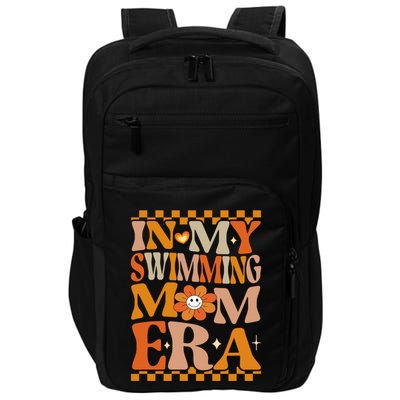 In My Swimming Mom Era Retro Groovy Hippie Swimming Cool Gift Impact Tech Backpack