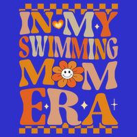 In My Swimming Mom Era Retro Groovy Hippie Swimming Cool Gift Womens T-Shirt