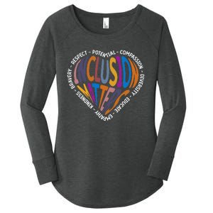 Inclusion Matters Special Education Teacher Autism Heart Women's Perfect Tri Tunic Long Sleeve Shirt