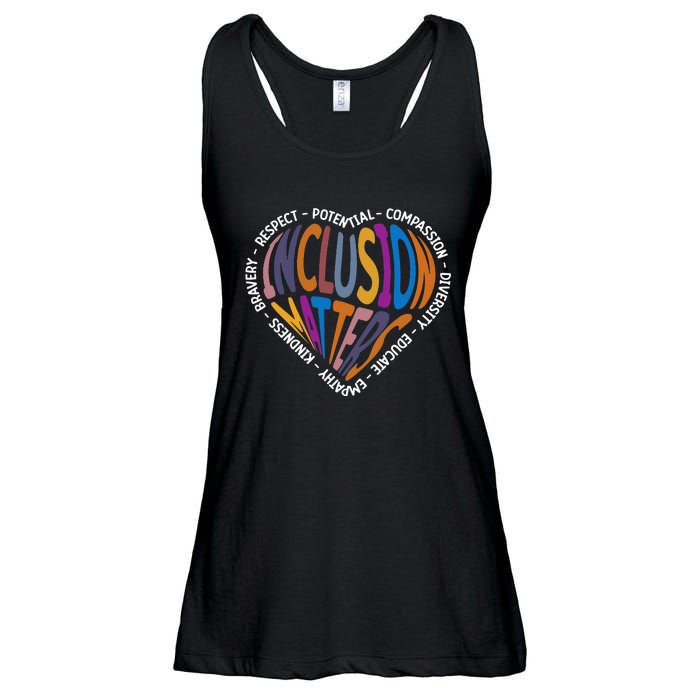 Inclusion Matters Special Education Teacher Autism Heart Ladies Essential Flowy Tank