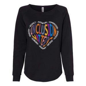 Inclusion Matters Special Education Teacher Autism Heart Womens California Wash Sweatshirt