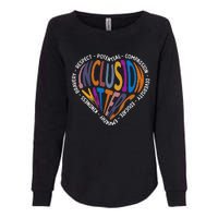 Inclusion Matters Special Education Teacher Autism Heart Womens California Wash Sweatshirt