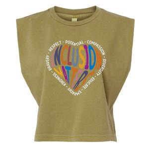 Inclusion Matters Special Education Teacher Autism Heart Garment-Dyed Women's Muscle Tee