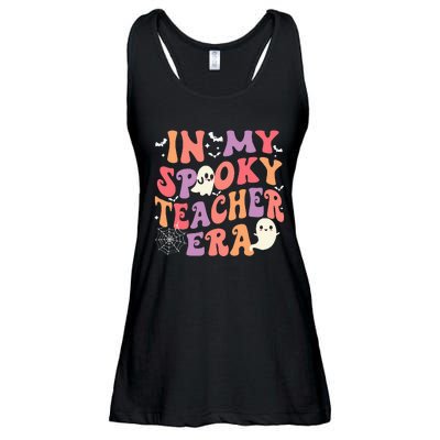 In My Spooky Teacher Era Ghost Halloween Retro Teachers Day Ladies Essential Flowy Tank