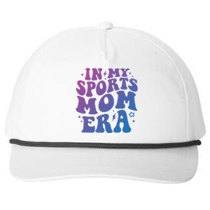 In My Sports Mom Era Groovy Sports Mama Football Basketball Meaningful Gift Snapback Five-Panel Rope Hat