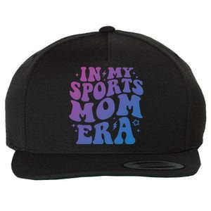 In My Sports Mom Era Groovy Sports Mama Football Basketball Meaningful Gift Wool Snapback Cap