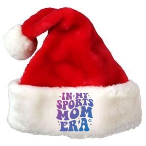 In My Sports Mom Era Groovy Sports Mama Football Basketball Meaningful Gift Premium Christmas Santa Hat