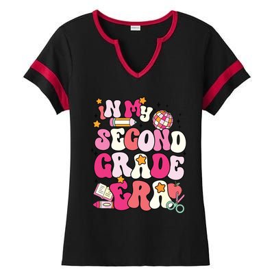 In My Second Grade Era Girl Back To School 2nd Grade Teacher Ladies Halftime Notch Neck Tee