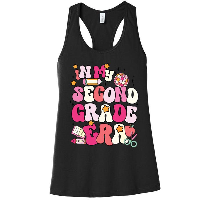 In My Second Grade Era Girl Back To School 2nd Grade Teacher Women's Racerback Tank