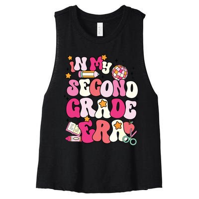 In My Second Grade Era Girl Back To School 2nd Grade Teacher Women's Racerback Cropped Tank