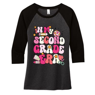 In My Second Grade Era Girl Back To School 2nd Grade Teacher Women's Tri-Blend 3/4-Sleeve Raglan Shirt