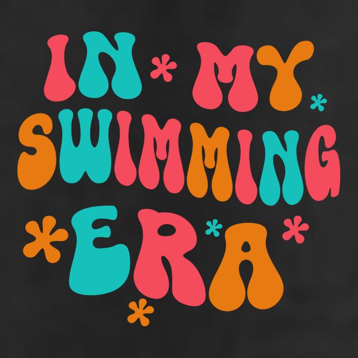 In My Swimming Era / Swim Swimmer Pool Swimmers And Swimming 7 Panel Mesh Trucker Snapback Hat
