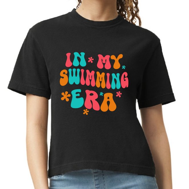 In My Swimming Era / Swim Swimmer Pool Swimmers And Swimming Comfort Colors Boxy T-Shirt