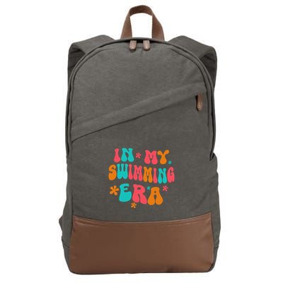 In My Swimming Era / Swim Swimmer Pool Swimmers And Swimming Cotton Canvas Backpack