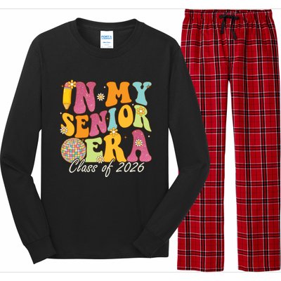 In My Senior Era Class Of 2026 Graduate Retro Groovy Funny Gift Long Sleeve Pajama Set