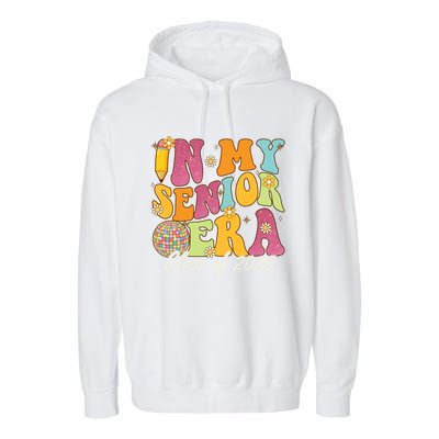 In My Senior Era Class Of 2026 Graduate Retro Groovy Funny Gift Garment-Dyed Fleece Hoodie