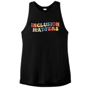 Inclusion Matters Special Education Autism Awareness Teacher Ladies PosiCharge Tri-Blend Wicking Tank