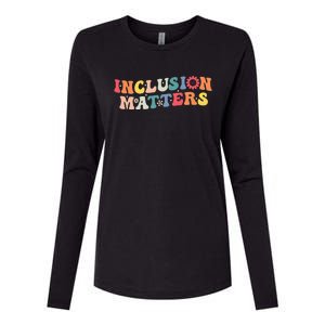 Inclusion Matters Special Education Autism Awareness Teacher Womens Cotton Relaxed Long Sleeve T-Shirt