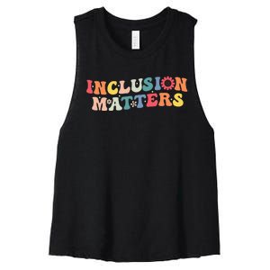 Inclusion Matters Special Education Autism Awareness Teacher Women's Racerback Cropped Tank