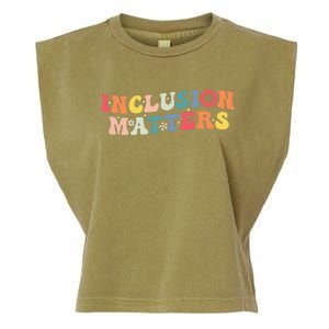 Inclusion Matters Special Education Autism Awareness Teacher Garment-Dyed Women's Muscle Tee