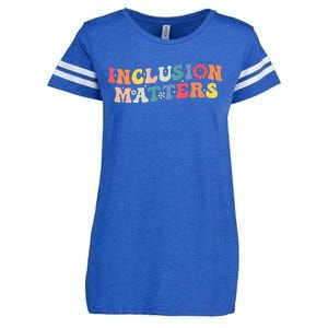 Inclusion Matters Special Education Autism Awareness Teacher Enza Ladies Jersey Football T-Shirt