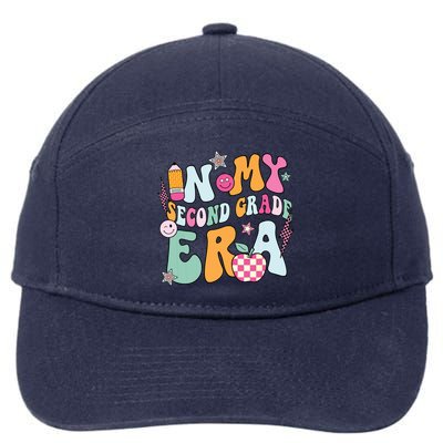 In My Second Grade Era Back To School Retro Groovy 2nd Grade 7-Panel Snapback Hat