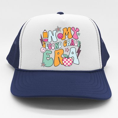 In My Second Grade Era Back To School Retro Groovy 2nd Grade Trucker Hat