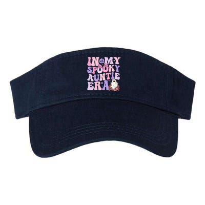 In My Spooky Auntie Era Retro Groovy Halloween Ghost Valucap Bio-Washed Visor