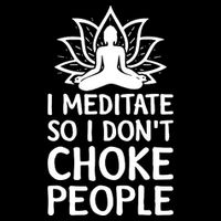 I Meditate So I Dont Choke People Zip Tote Bag