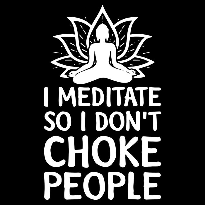 I Meditate So I Dont Choke People Zip Tote Bag