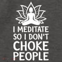 I Meditate So I Dont Choke People Vector Backpack