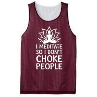 I Meditate So I Dont Choke People Mesh Reversible Basketball Jersey Tank