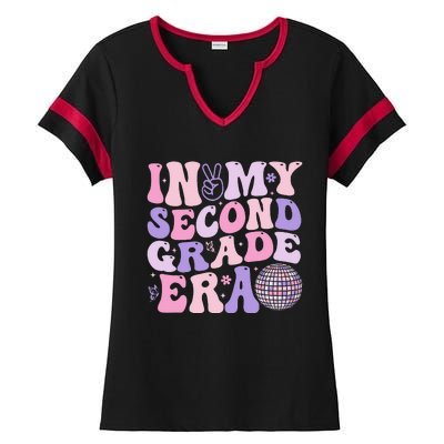 In My Second Grade Era Back To School Teacher Gift Ladies Halftime Notch Neck Tee