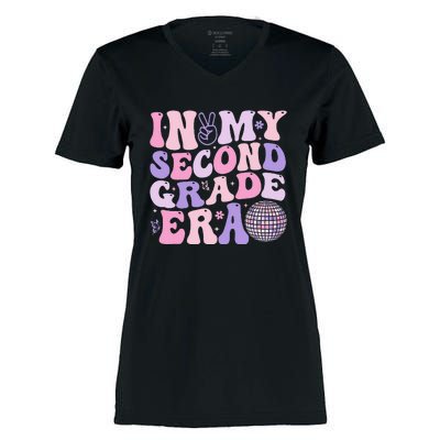 In My Second Grade Era Back To School Teacher Gift Women's Momentum V-Neck T-Shirt