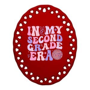 In My Second Grade Era Back To School Teacher Gift Ceramic Oval Ornament