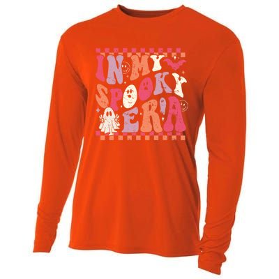 In My Spooky Era Groovy Hippie Halloween Ghost Cute Gift Cooling Performance Long Sleeve Crew