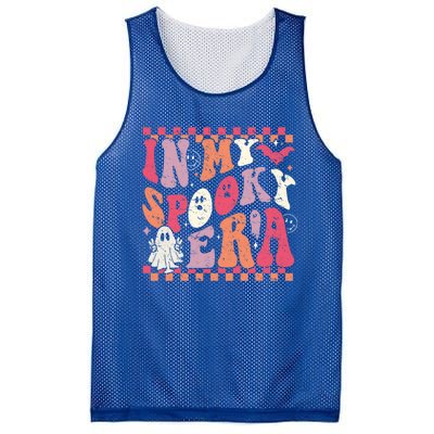 In My Spooky Era Groovy Hippie Halloween Ghost Cute Gift Mesh Reversible Basketball Jersey Tank