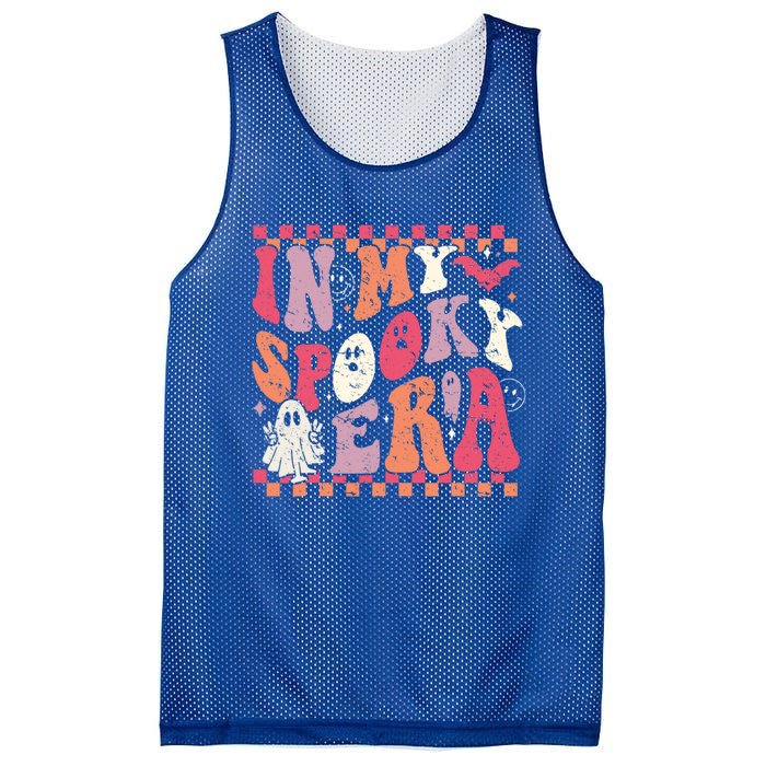 In My Spooky Era Groovy Hippie Halloween Ghost Cute Gift Mesh Reversible Basketball Jersey Tank