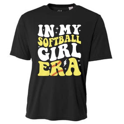 In My Softball Girl Era Retro Groovy Softball Girl Cooling Performance Crew T-Shirt