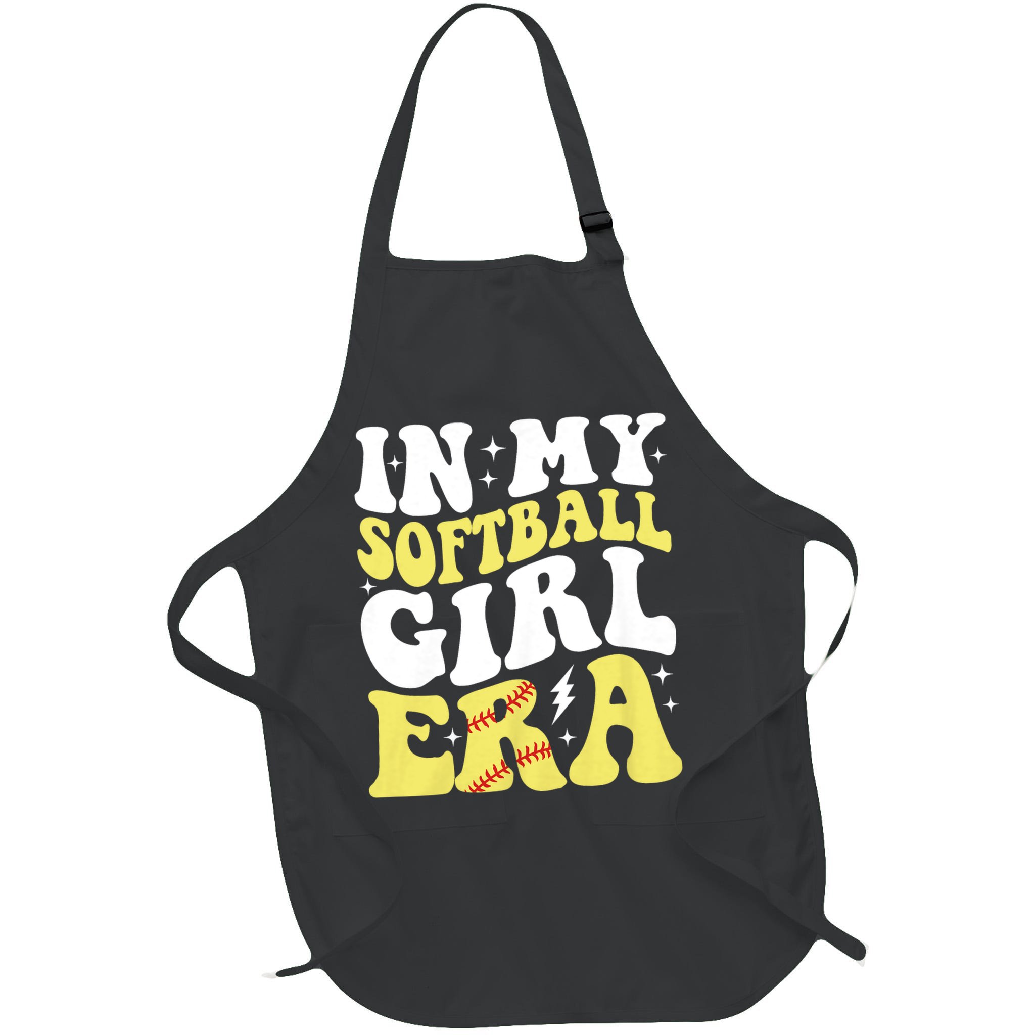 In My Softball Girl Era Retro Groovy Softball Girl Apron
