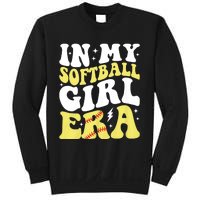 In My Softball Girl Era Retro Groovy Softball Girl Sweatshirt