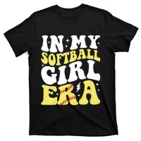 In My Softball Girl Era Retro Groovy Softball Girl T-Shirt