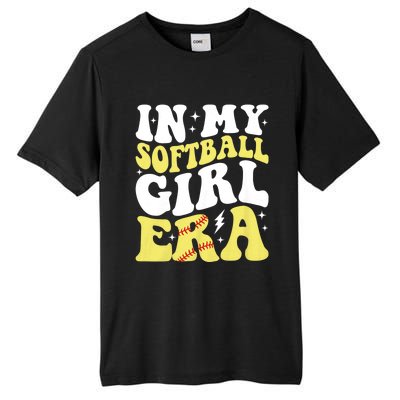 In My Softball Girl Era Retro Groovy Softball Girl Tall Fusion ChromaSoft Performance T-Shirt