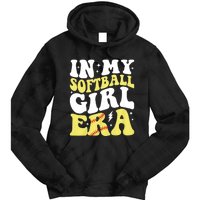 In My Softball Girl Era Retro Groovy Softball Girl Tie Dye Hoodie