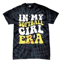 In My Softball Girl Era Retro Groovy Softball Girl Tie-Dye T-Shirt