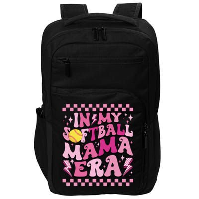 In My Softball Mama Era Pink Softball Mom Impact Tech Backpack